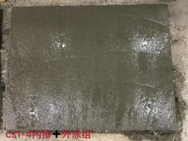 內摻加外涂組噴涂中